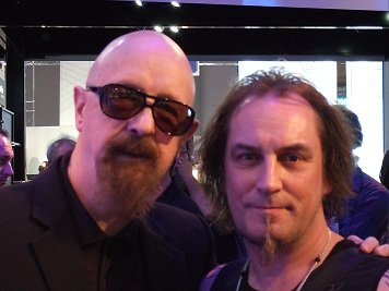 Jeff 'Mantas' Dunn with Rob Halford
